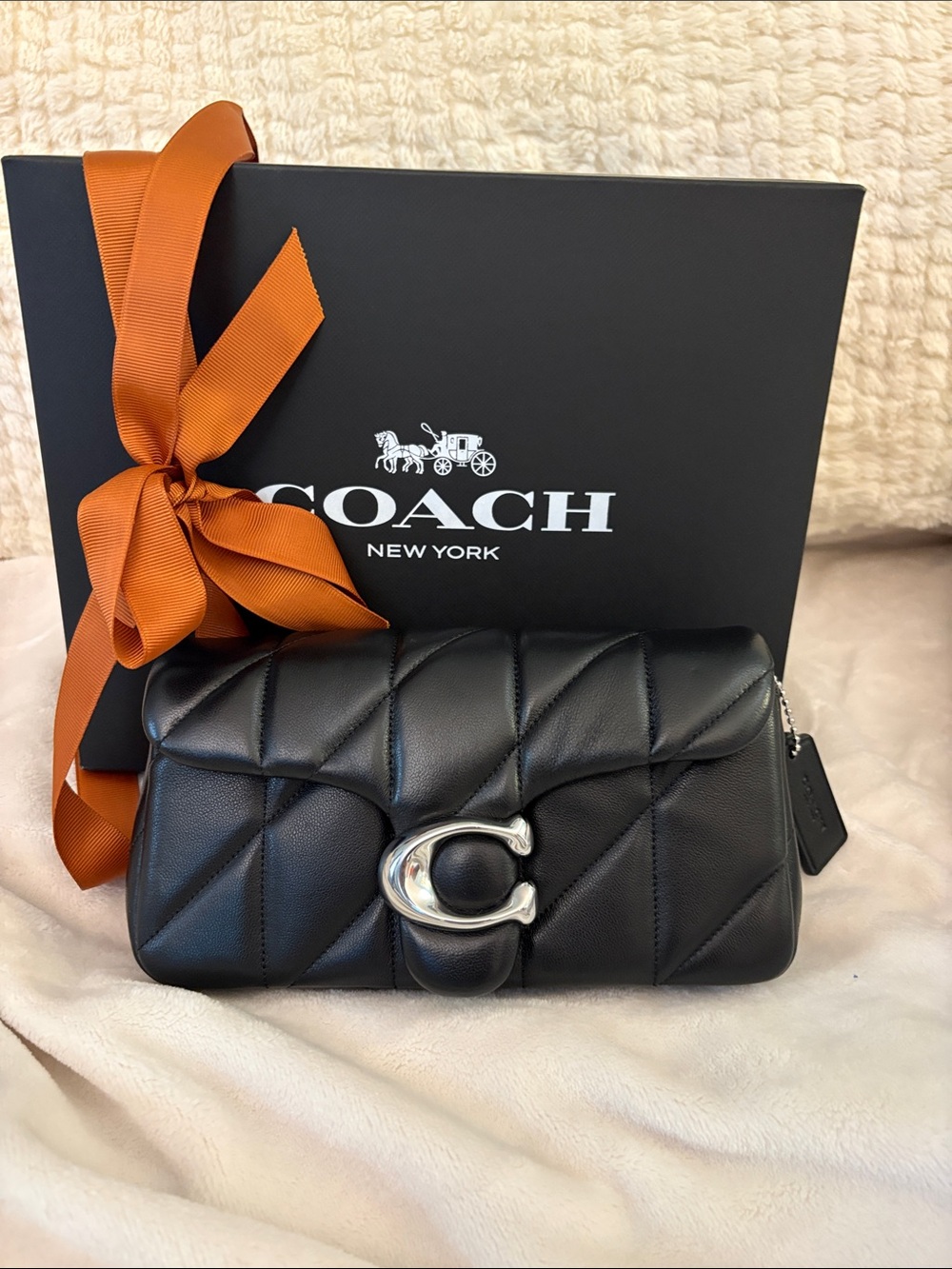 Coach Tabby 19 in Quilted Black Leather